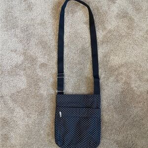 THIRTY-ONE Organizing Shoulder Crossbody Bag Purse Grey Dots EUC